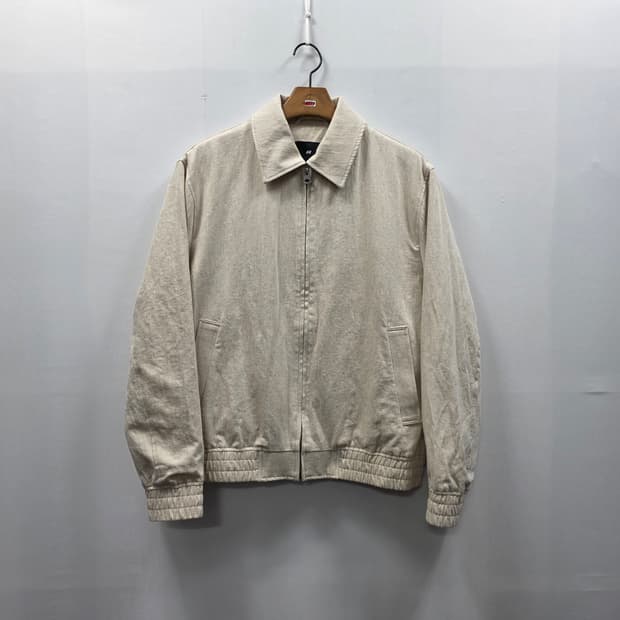 0779 H&M 린넨 혼방 집업 자켓 베이지 M 남성 캐주얼 점퍼