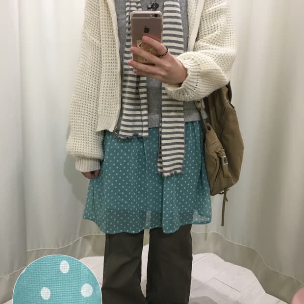 sawako dot knit onepiece