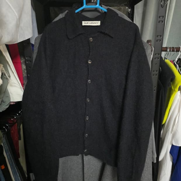 [46] 아워레가시 이브닝 폴로 가디건 알파카 퍼지 블랙 