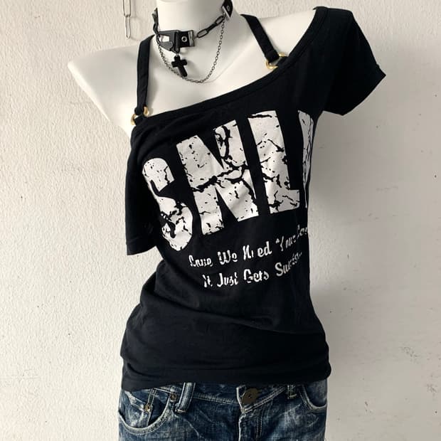 Strap Shoulder printed Top