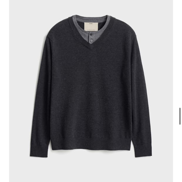 포터리 더블레이어드 헨리넥 니트