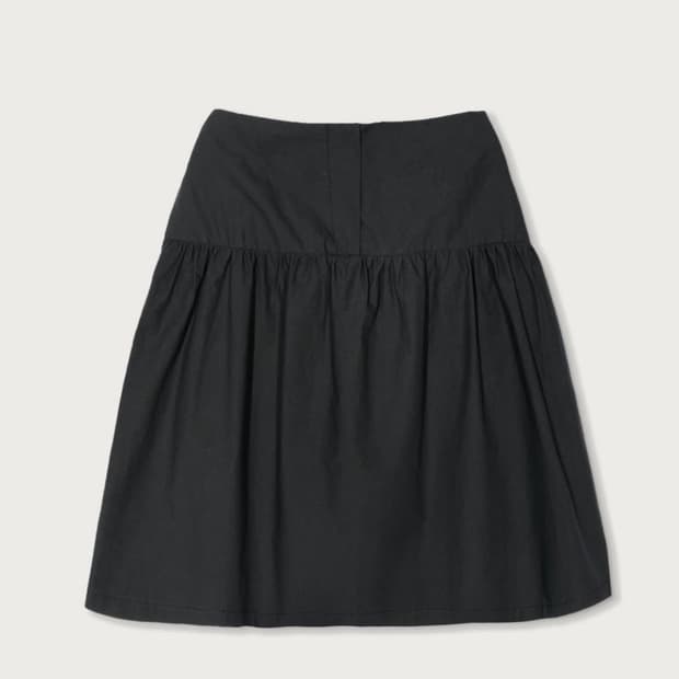 페스토 COTTON SHIRRING SKIRT 하얀색