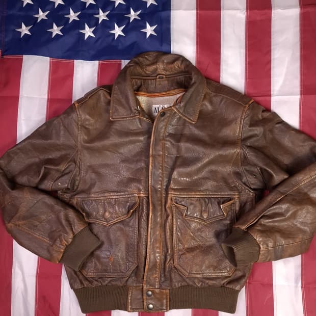 90's 일본판 미공군 A-2 리얼레더 항공자켓