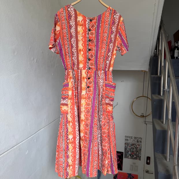 모리걸 에스닉 패턴 원피스