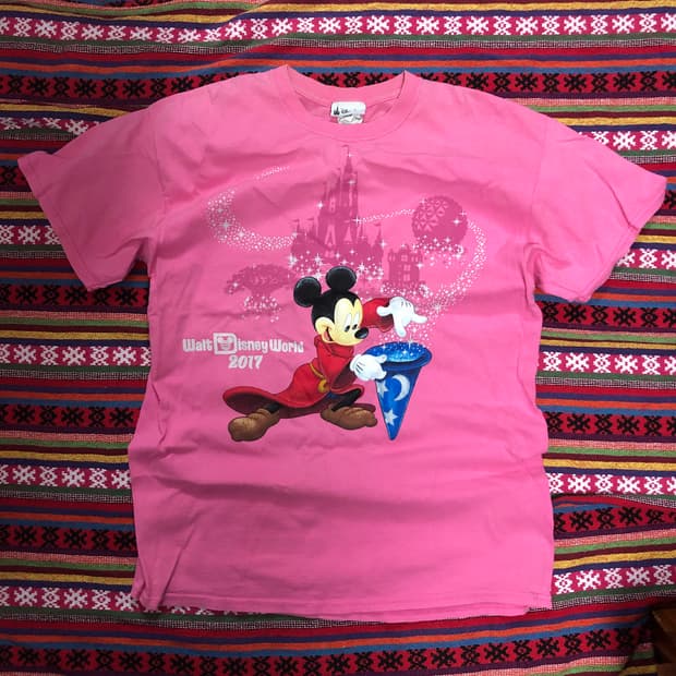 디즈니 월드 2017 미키마우스 핑크 티셔츠