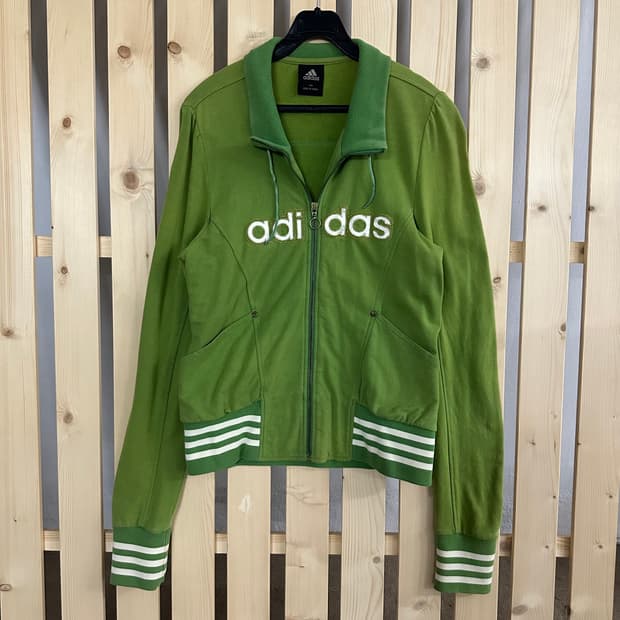 (M) 아디다스 빅로고 그린 코튼 져지