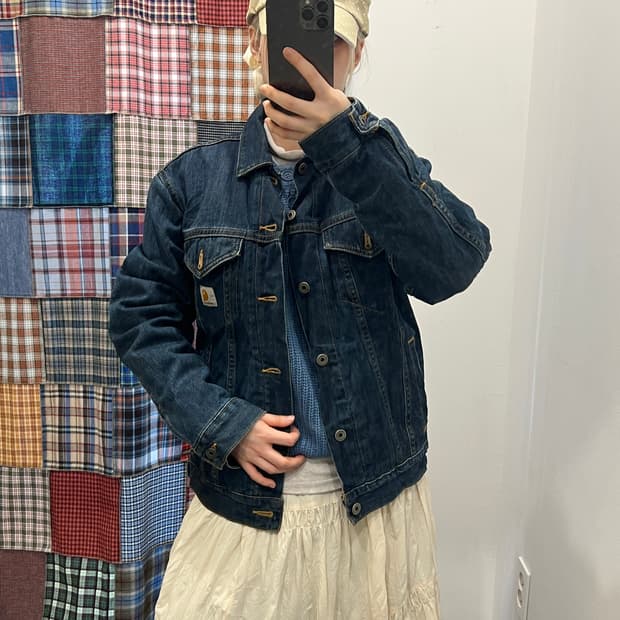 칼하트 양털 데님 자켓