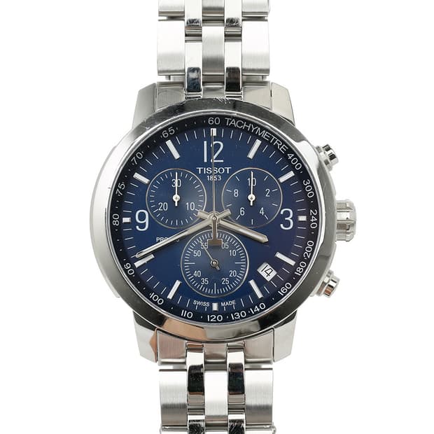 티쏘 뉴 PRC200 스틸 청판 크로노워치 시계 T114.417.11.0
