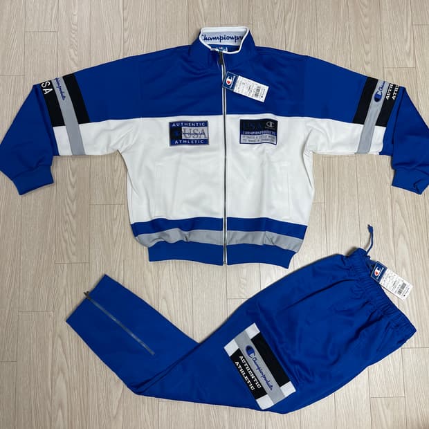 챔피온 90s USA 올드 트랙탑 져지 셋업 Champion OLD