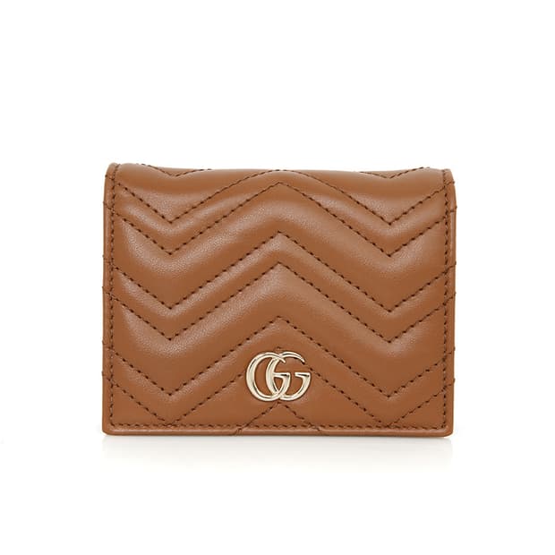 구찌 GG 마몽 스몰 반지갑 마틀라세 쉐브론 미니지갑 466492