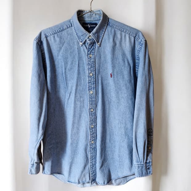 폴로 랄프로렌 데님셔츠 블레이크 핏 M (사이즈100~105)
