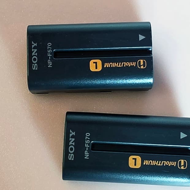 소니(SONY) L타입 정품 리튬이온 충전식 배터리 NP-F570(2개)