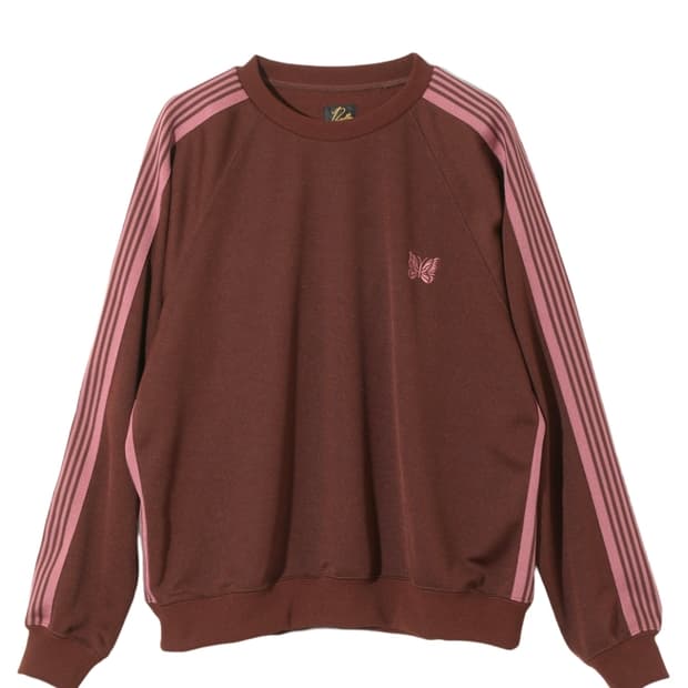 니들스 트랙 크루넥 셔츠 폴리 스무스 브라운