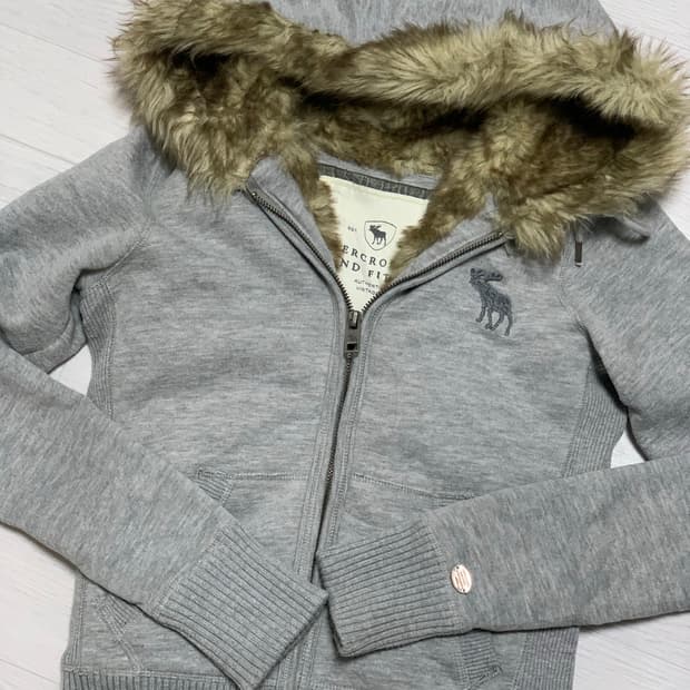 아베크롬비 울프죠 투웨이 후드집업 그레이