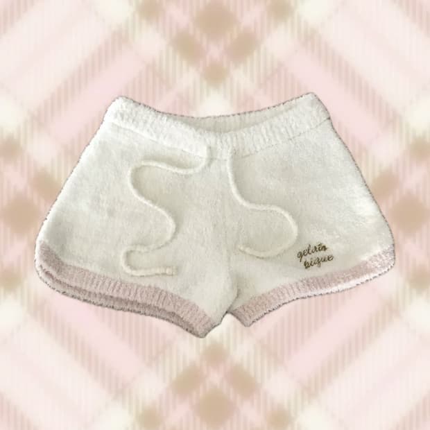 젤라또피케 화이트 핑크 반바지 숏팬츠 라떼 히메 갸루 러블리 룸웨어