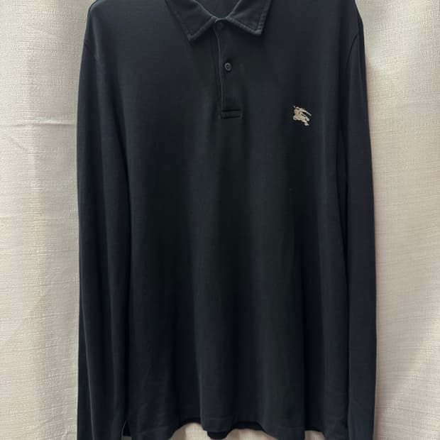 버버리 로고자수 브릿 카라 롱슬리브 L(L)