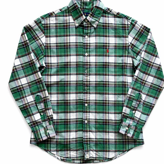 폴로 랄프로렌 옥스포드 체크 셔츠 M 새상품