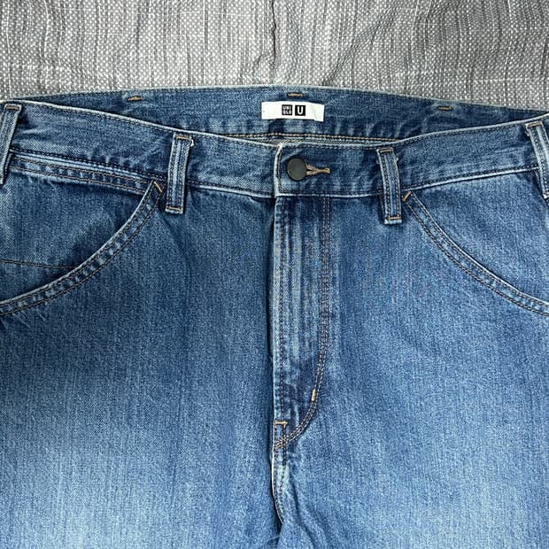 유니클로 U 중청 데님 팬츠