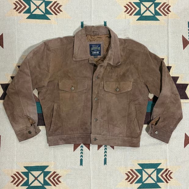 80~90s 557x 타입 스웨이드 트러커 자켓