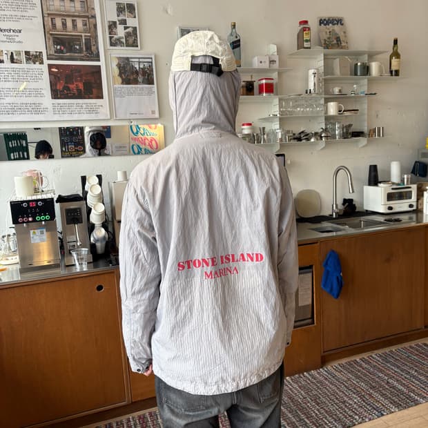 스톤아일랜드 50 FILI+FOLDED 마리나 프린트 집업 자켓