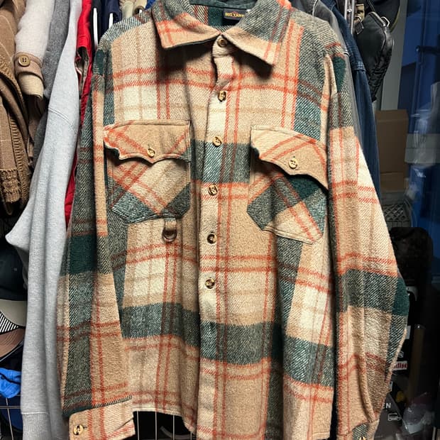 70s 빅양크 플란넬 셔츠 L사이즈