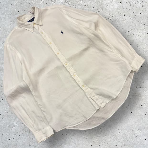 [L] 폴로 랄프로렌 린넨 셔츠 화이트 C170