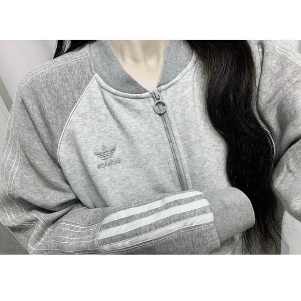 🐰아디다스 그레이 데일리 코튼 면 집업🤍