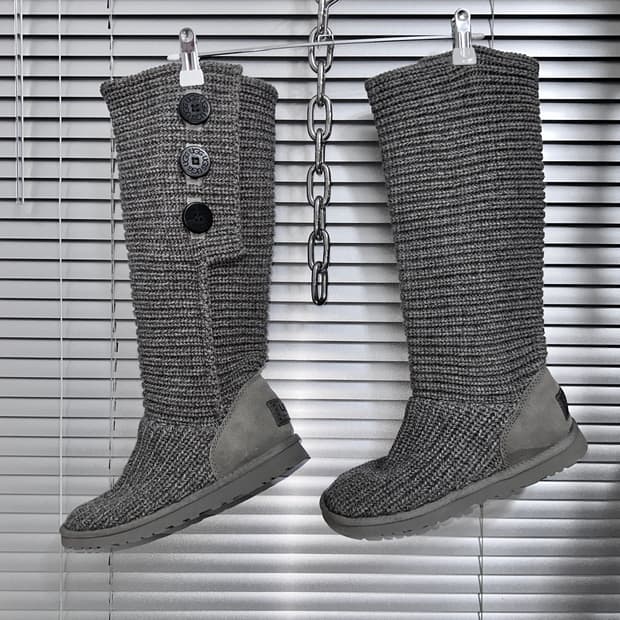 00s 그레이 니트 어그 카디 부츠