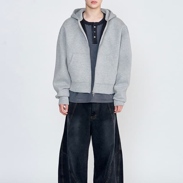 주앙옴므 네오프랜 후드집업 그레이