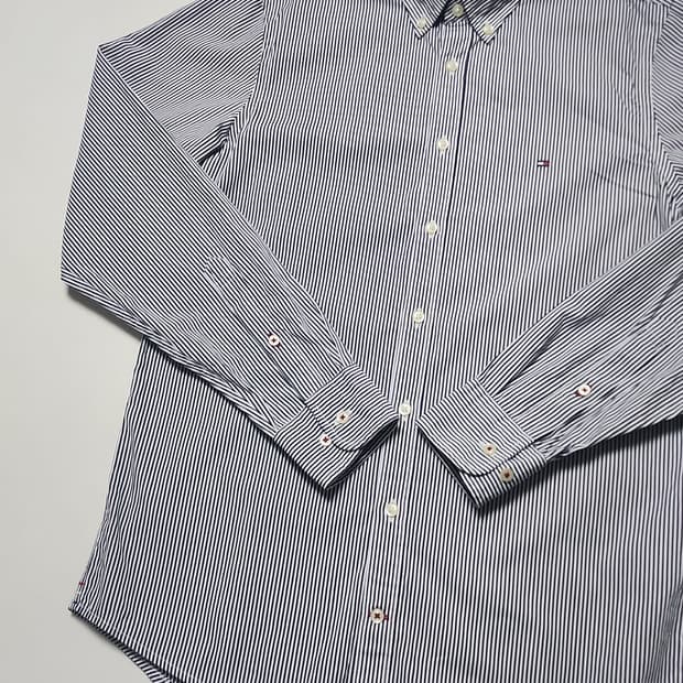 타미힐피거 스트라이프 셔츠 M