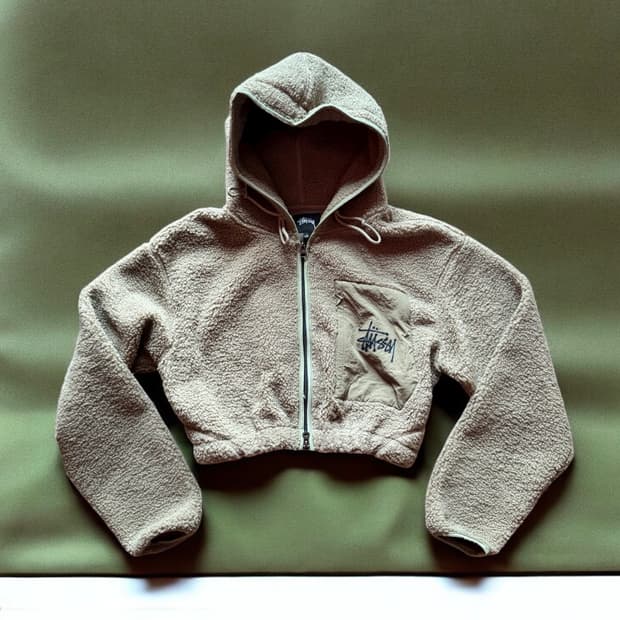 스투시 양털 크롭 자켓