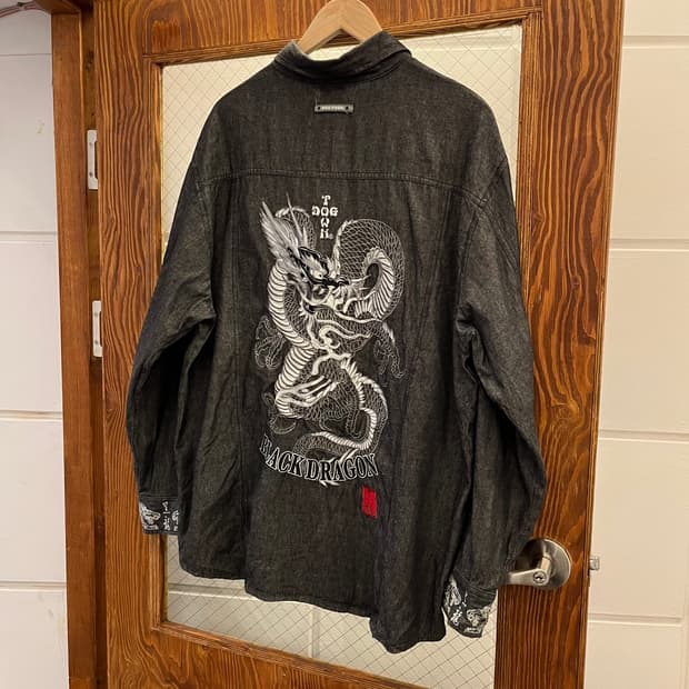 도그타운 블랙드래곤 자수 셔츠