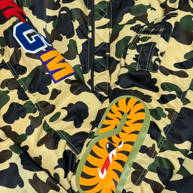 베이프 BAPE Tiger Camo 1st Camo MA-1 자켓