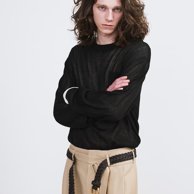 렉토 26SS 루즈핏 라운드넥 포켓 니트 탑 블랙