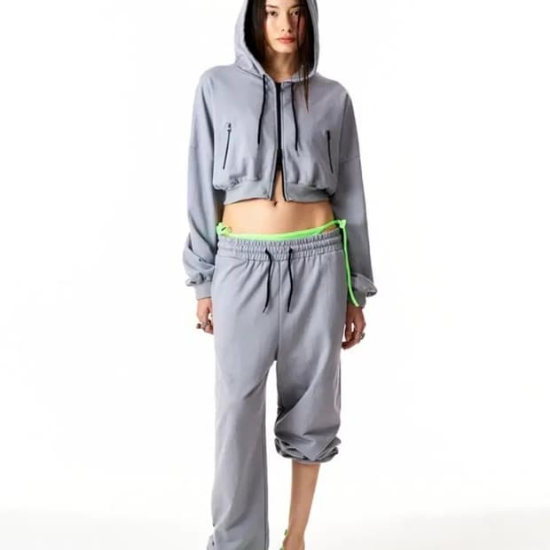 엘이이와이leey 체인로고 후디 세트 -트레이닝복세트