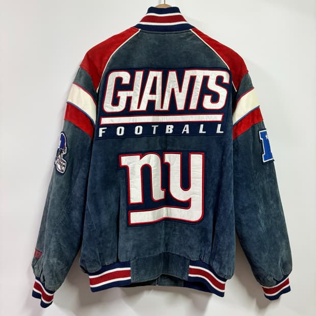 [M] NFL 90s 뉴욕 자이언츠 스웨이드 자켓