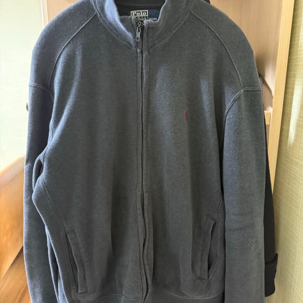 폴로 랄프로렌 니트집업 차콜