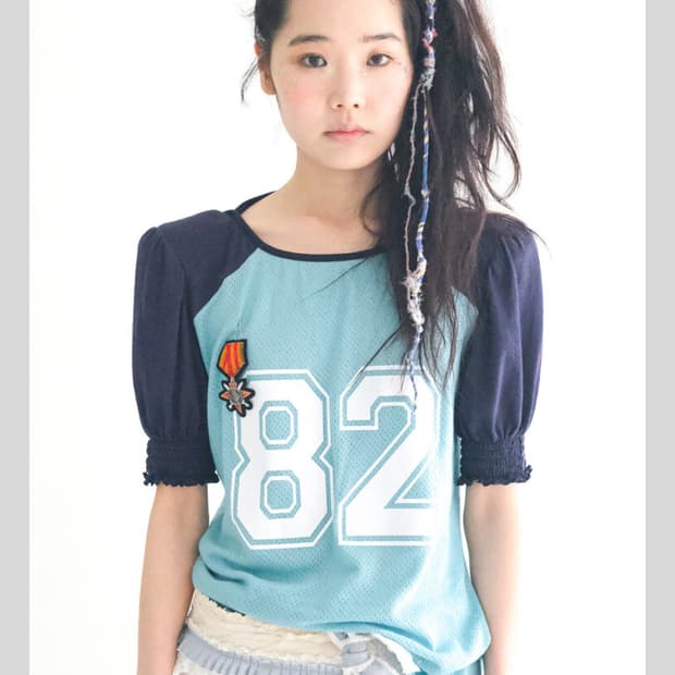 구해요)샵페어리 pad shoulder raglan half top
