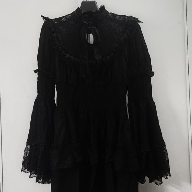 다크 인 러브 고스로리타 블라우스 원피스 고딕 공겜여주 지뢰계  빈티지