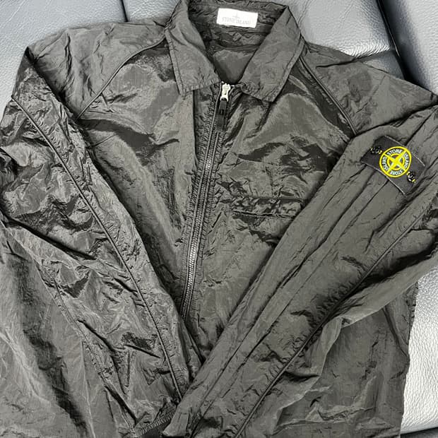 [XXL] 정품 스톤아일랜드 22ss 나일론 메탈 오버셔츠 블랙