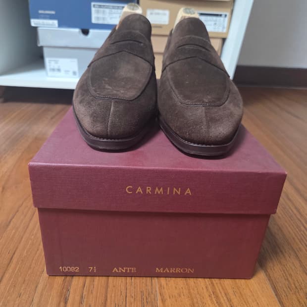 Carmina 스웨이드 로퍼 MARRON