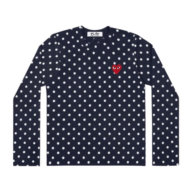 꼼데가르송 도트 롱슬리브 xs