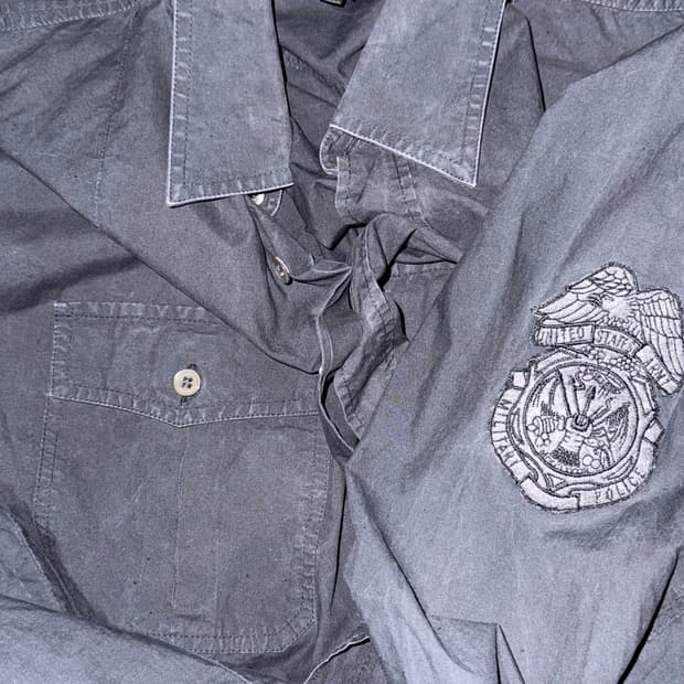 03ss consumed 폴리스 패치 셔츠 