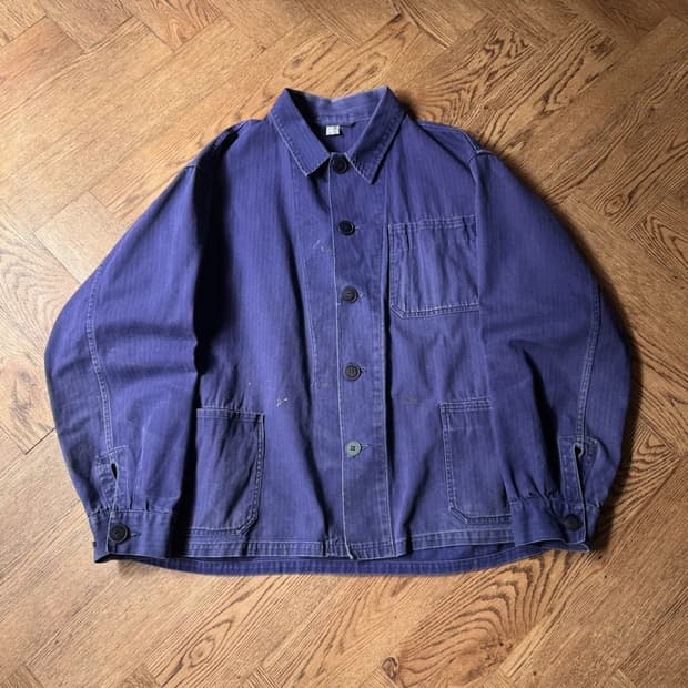 [L]90's 빈티지 워싱 헤링본 트윌 프렌치 워크자켓