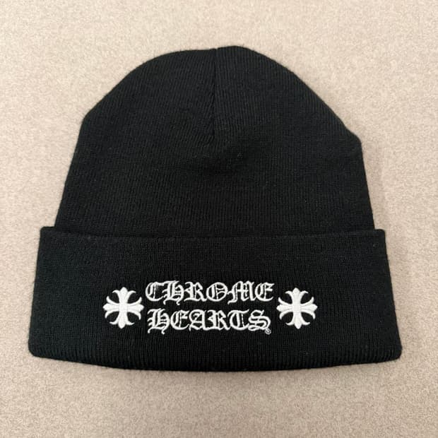크롬하츠 로고 비니 블랙