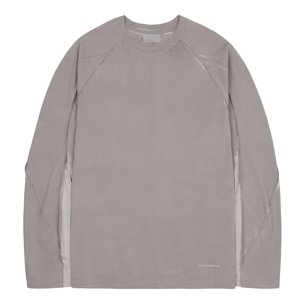 (3 4) 산산기어 콘트라스트 롱 슬리브 그레이 새상품