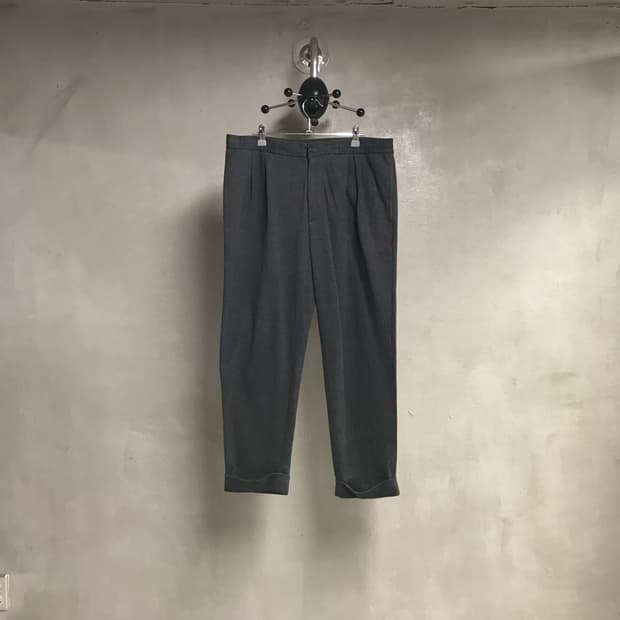 폴로 랄프로렌 헤링본 투턱 울 슬랙스 L