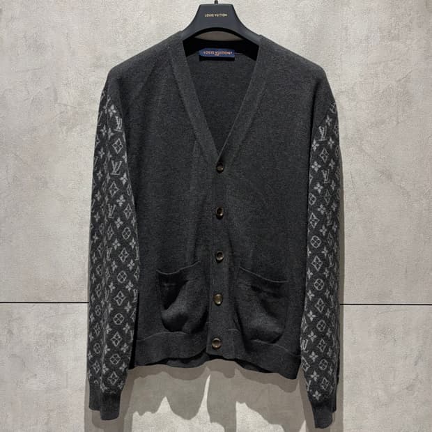 [L size] 루이비통 모노그램 믹스 캐시미어 가디건