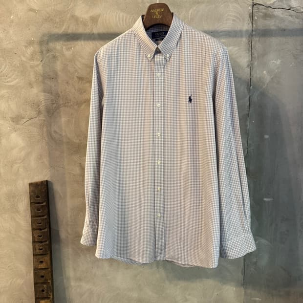 폴로 랄프로렌 깅엄체크 버튼다운 셔츠 100