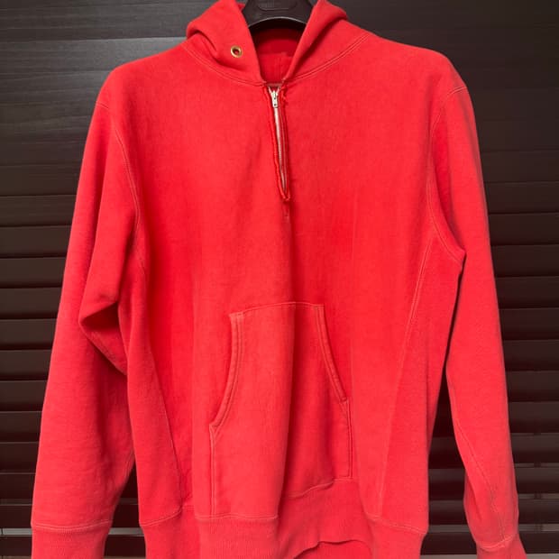 (4)아프레쎄 하프집업 후드 레드